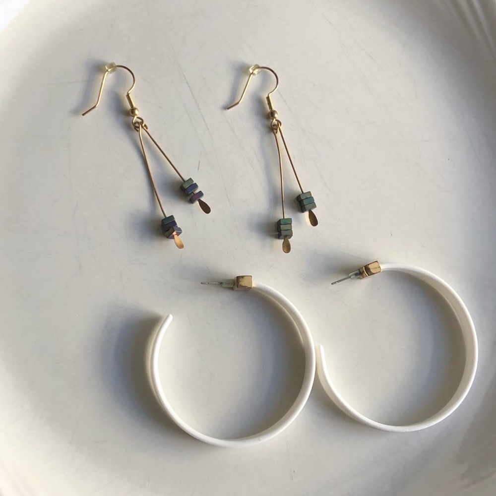 Two sets of earrings